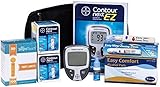 Slight Touch Contour Next Diabetes Testing Kit Bundle of Contour Next Ez Meter, 100 Bayer Contour Next Test Strips, 100 30g Slight Touch Lancets, 1 Lancing Device, Control Solution - 100 Alcohol Prep Pads