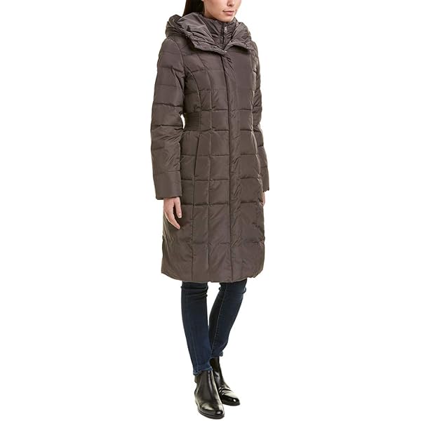 Amazon.com: Cole Haan Women's Long Size Zip Hooded Quilted