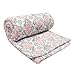 Baby Gear Plush Velboa Ultra Soft Baby Girls Blanket 30 x 40, Pink Grey Damask