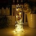 Fairy String Lights 6.5ft 20 LED Silver Copper Wire String Lights Battery Powered Starry Firefly Fairy Moon Light for DIY Dinner Party Bedroom Holiday Home Indoor Decoration (16 Pack Warm White)