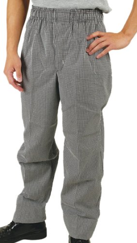 Phoenix Check Elastic Waist Chef's Pants, Small