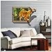 Giant 3D Tiger Jumping Out of Jungle Peel & Stick Wall Decals