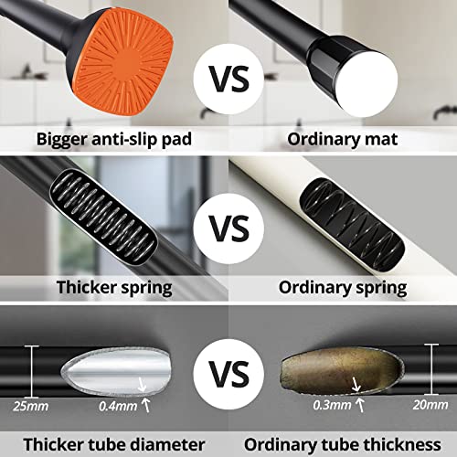 Matte Black Shower Curtain Rod No Drill, 4572 Inch Adjustable Never