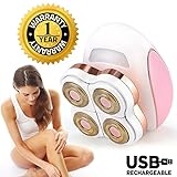 Legs Hair Remover Painless Women Facial Hair Removal Machine Replacement Blade Heads Bikini Trimmers Electric Shaver USB Rechargeable Cordless Epilator Instantly for Body Armpit Best Gift for Ladies