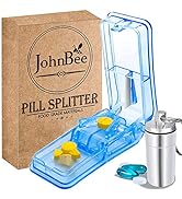 JohnBee Pill Cutter - Best Pill Cutter for Small or Large Pills - Design in The USA - Cuts Vitami...