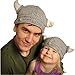 Baby Infantl and Parent Hat Toddler Knit Viking Beanie Crochet Handmade Cap Baby Photography Props (Toddler & Parent, Grey)
