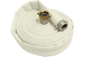 FAST FIRE PARTS 2" x 50' Coupled Aluminum Shank IPT/NPSH Single Jacket Mill Hose (250 LB Test)