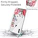 Casetego Compatible iPhone Xs Max Case,Clear Soft Flexible TPU Case Rubber Silicone Skin with Flowers Floral Printed Back Cover for Apple iPhone Xs Max 6.5 inch 2018,Pink Red Flower