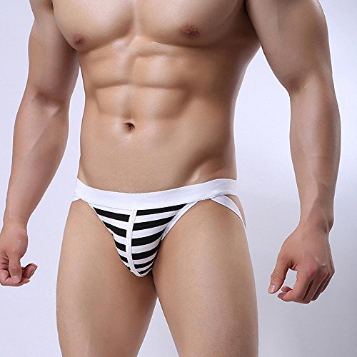 Binmer(TM) Mens Hot Sexy Jockstrap Underwear Boxer Brief Shorts Underpants (S, Black)