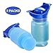 Portable Urinal for Men Women, Spill Proof Travel Emergency Urinal Bottle, Leak-Proof Collapsible Urinals, Personal Car Pee Bottle for Camping, Road Trips, Drivers, Seniors, Kids (‎Blue 02)