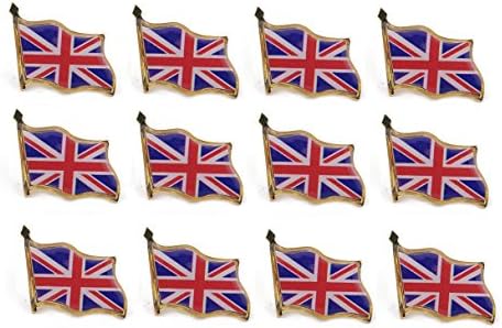12PCS Fireboomoon FLAG LAPEL PINS 0.75" Hat Tie Tack Badge Pin. (UK)