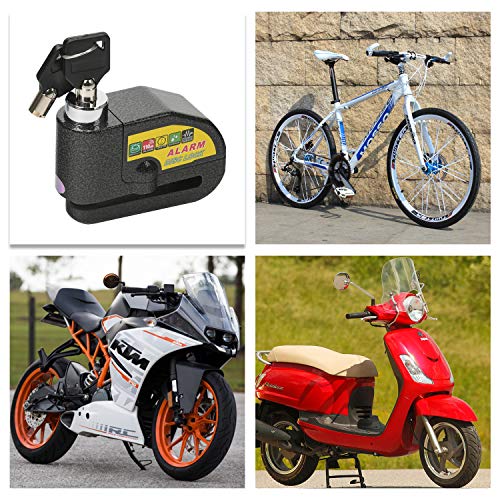 image for TANDD Anti-Theft Disc Brake Bicycle Lock with 110dB Alarm Sound, Water