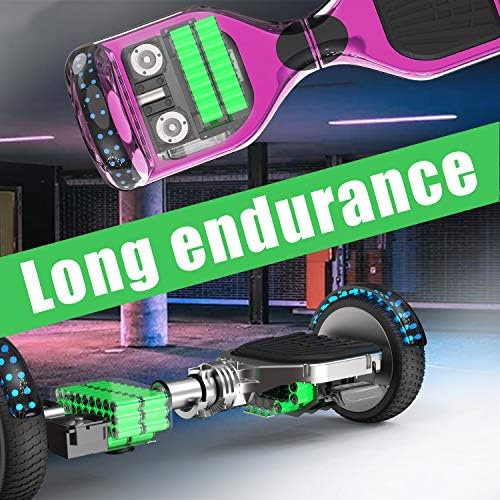 MARKBOARD Hoverboard, Bluetooth 6.5 Pouces Self Balancing Scooter Overboard Enfant Gyropode Hoverboard Tout terrains avec Roues Flash LED E-Scooter Auto-équilibrage,Cadeau pour Les Enfants