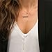 Zealmer Women Multilayer Gold Chain Layering Necklace Choker Necklace Long Bar Necklace