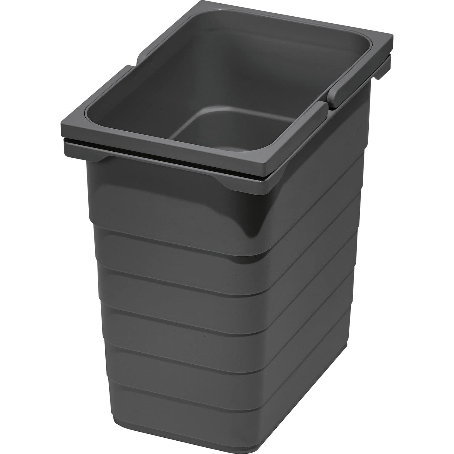 NINKA Rubbish Bin 8 Litres with Handles Plastic Dark Grey