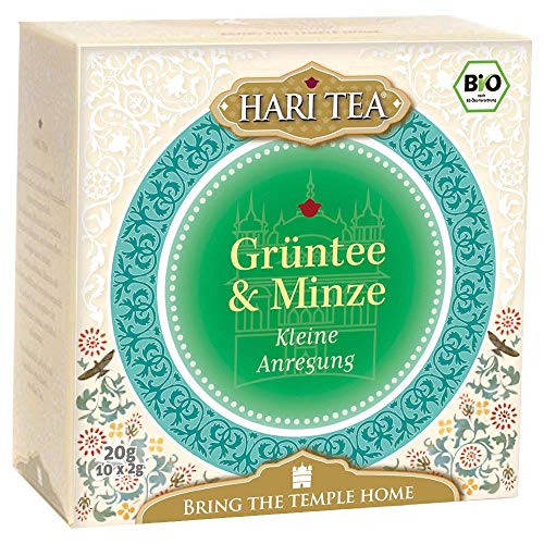 6 x Hari Tea Bio Grüntee und Minze | Kleine Anregung | Kräuter- und Gewürztee in Baumwollbeutel | 10 feine Tees zum…