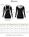 Messic Women's Funnel Neck Check Contrast Tunics Lightweight Pullover Hoodie Top (33#Carbon Black, XX-Large)
