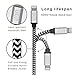 Lightning Cable 6.6Ft/2M, Cacoy -Apple MFi Certified- Nylon Braided USB A to Lightning Compatible Cable with Aluminum Housing for iPhone X/8 Plus/7 Plus/6s Plus/6/5s, iPad Mini/Air/Pro-White and Black