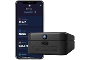 CabinPulse Cellular Temperature Monitor – No WiFi Needed | Temperature, Humidity, Power Outage & Air Quality Alerts | Made in