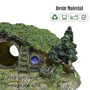 GCSEY Decorazione Acquario Rettilario Hole Casa Shelter Fish Tank Ornament Rockery Paesaggistica GCSEY Decorazione Acquario Rettilario Hole Casa Shelter Fish Tank Ornament Rockery Paesaggistica - immagine 3