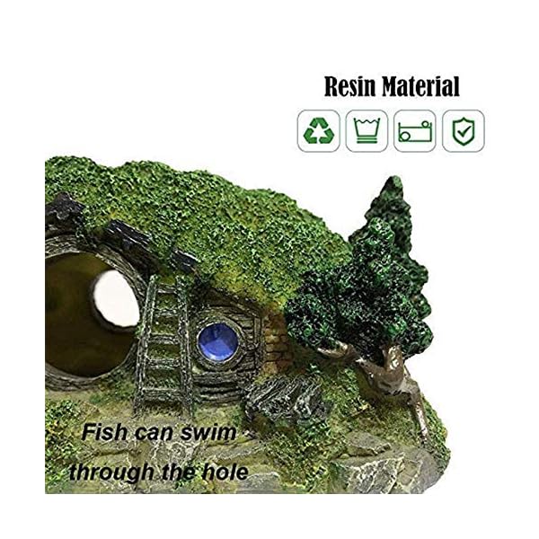 GCSEY Decorazione Acquario Rettilario Hole Casa Shelter Fish Tank Ornament Rockery Paesaggistica GCSEY Decorazione Acquario Rettilario Hole Casa Shelter Fish Tank Ornament Rockery Paesaggistica