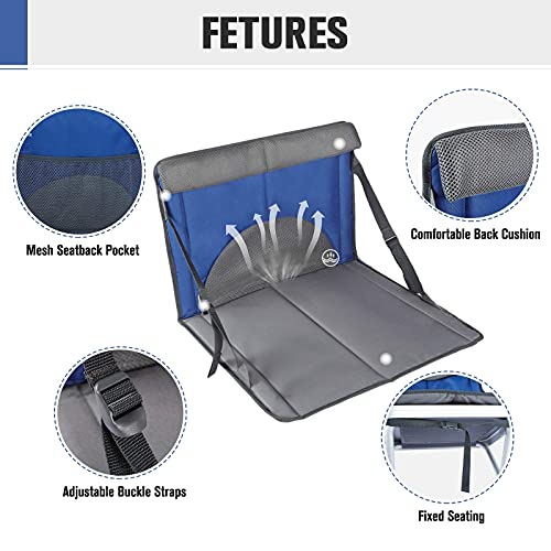 EVER ADVANCED Stadium Seat Cushion Lightweight Folding Stadium Chair