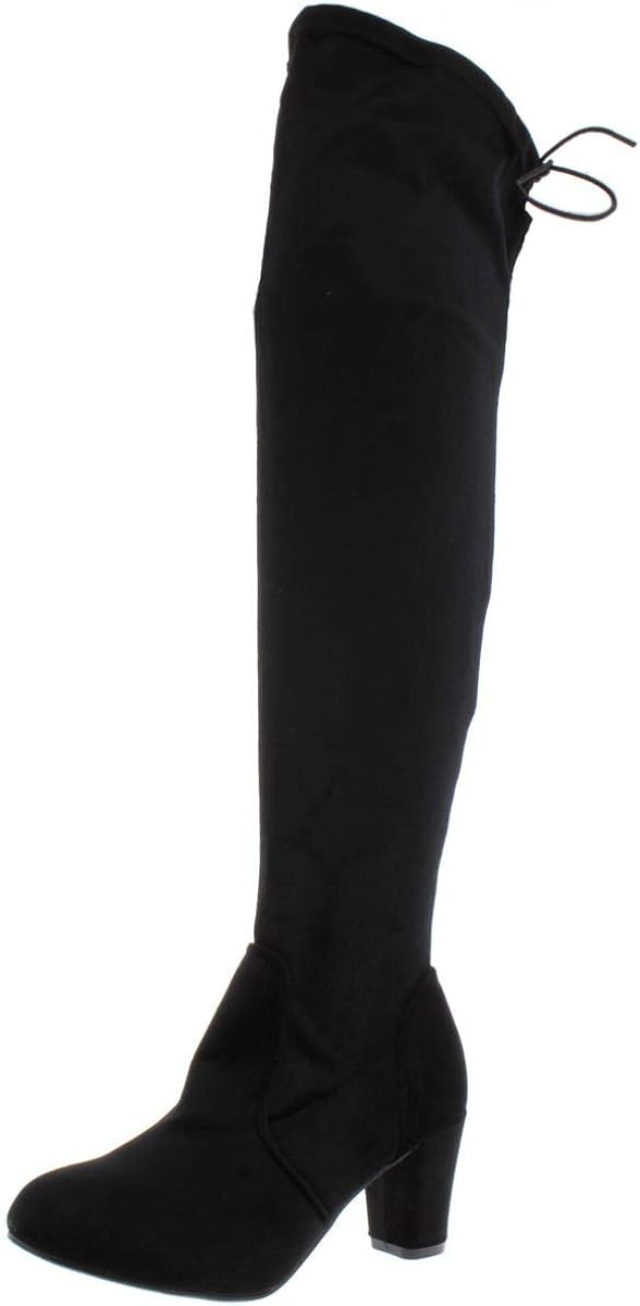 black velvet knee high boots