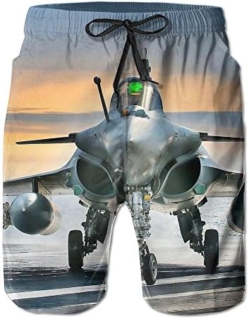 Tydo Quick Dry Beach Shorts War Plane Surfing Trunks Surf Board Pants with Pockets for Men XXL