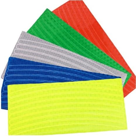 5x Fluorescent MTB Bike Bicycle Cycling Wheel Rim Stickers Reflective Decal Tape