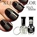 DIY Kleancolor Nail Polish Black and #90 Madly Matte Nail Lacquer Matte Opaque