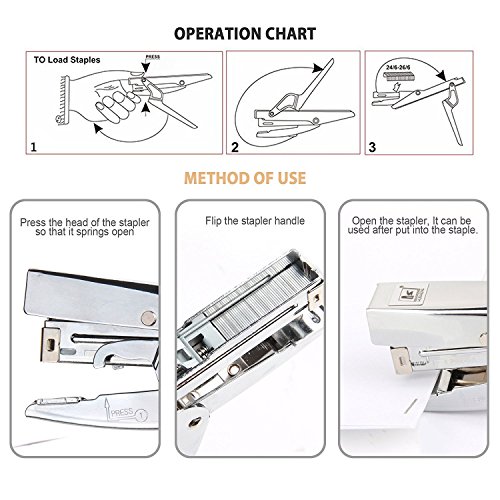 image for Wendy Direct Stapler Set, Hand Stapler with 1000 Staples and Remover, 