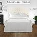 Martinique Upholstered Adjustable Headboard Panel with Solid Wood Frame and Button-Tufted Design, Ivory Finish, Full/Queen