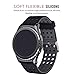 Moretek Smartwatch Replacement Strap Band for Samsung Gear S2 Classic and Moto 360 2nd Mens 42mm / Huawei Watch 2 Sport/Samsung Gear Sport(BlackGrey)