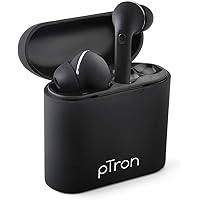 pTron Bassbuds Lite V2 in-Ear True Wireless Bluetooth Headphones (TWS) with Mic - (Black)