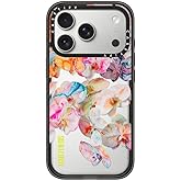 CASETiFY Impact iPhone 17 Pro Case [Slim/Wireless Charging Compatible / 8.2 ft. 4X Military Grade Drop Protection] - AF Dream FLWRS - Clear Black