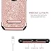 BENTOBEN iPhone Xs Max Case, Kickstand Design Slim 2 in 1 Heavy Duty Shockproof Hybrid Soft TPU Bumper Hard PC Cover with Glitter PU Faux Leather Protective Case for Apple iPhone Xs Max, Rose Gold