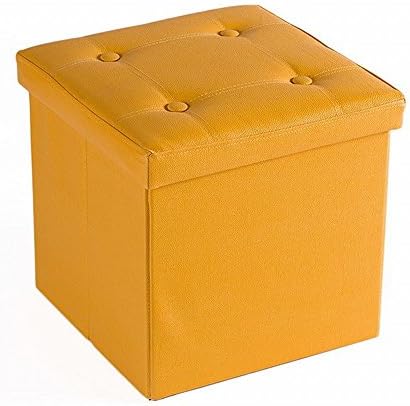 Foldable pu leather storage stool storage box storage stool small sofa Rose red