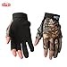 Molure 3 Cut Finger Fishing Hunting Gloves Anti-slip Breathable Camo Orange (Camo)