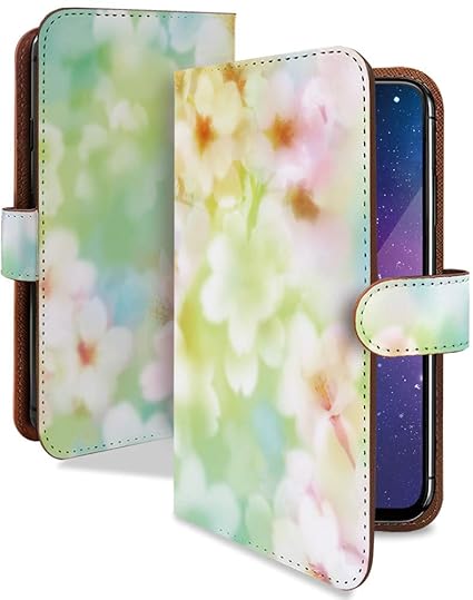 Amazon Basio3 ケース 手帳型 桜 花びら 黄 花 花柄 スマホケース
