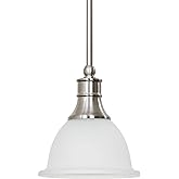 Kira Home Ellie 8" Adjustable Mini Pendant Light w/Frosted Glass Shade & Brushed Nickel Finish