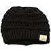 Kids Ages 2-7 Warm Chunky Thick Stretchy Knit Slouch Beanie Skull Hat Black