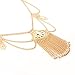 JoJo&Lin Dangle Coin Belly Waist Gold Chain Belt Gypsy Bohemian Dancing Tassel Body Jewelry