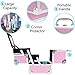 Mini Makeup Train Case with Mirror Portable Aluminum Cosmetic Organizer Box 2 Trays Pink