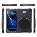 Samsung Galaxy Tab A 10.1 Case, Heavy Duty Rugged Full-Body Hybrid Shockproof Drop Protection Cover with Kickstand and Hand Strap for for Galaxy Tab A 10.1 Inch Tablet SM-T580/T585 (Black)