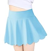 Haloumoning Girls Skorts Flowy Butterfly Athletic Shorts Kids A Line Pleated Tennis Golf Skirts with Pockets