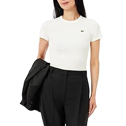 Lacoste Womens Crew Neck Short Sleeve Slim Fit