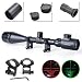 Twod Rifle Scope Tactical 6-24X50mm AOEG Optics Hunting Rifle Scope Red/Green Illuminated Crosshair Gun Scope + Scope Sunshade + Covers + Free Mounts
