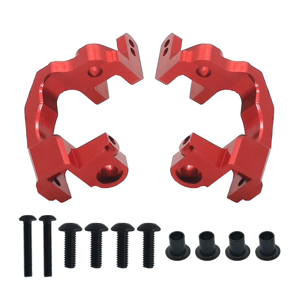 RCWD alloy front C-hub carrier for 1/10 ARRMA 3s&Mega550 Vorteks Senton Granite Big Rock Typhon upgrade part 2pcs/set（Red）