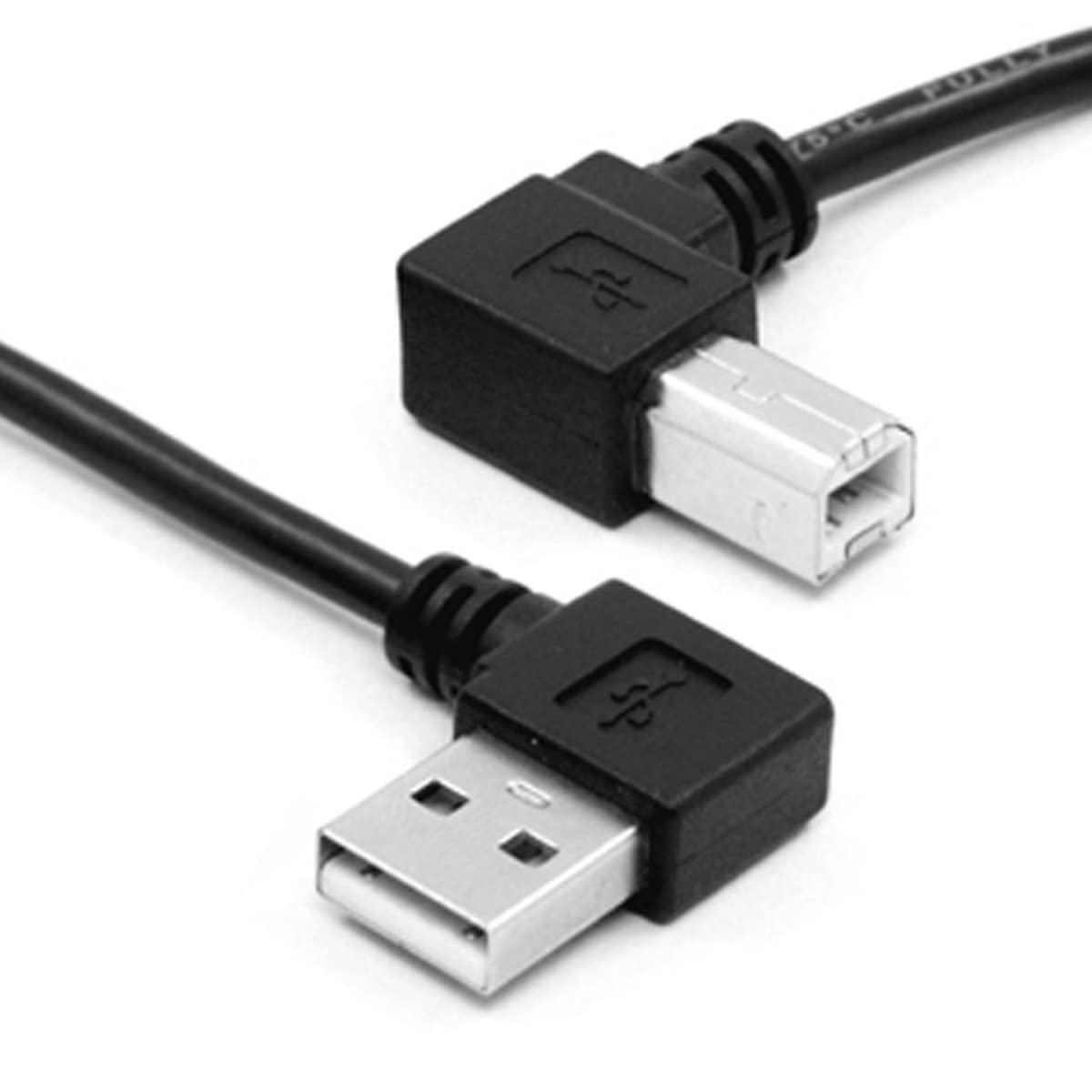 CY USB 2.0 Type-A Male to Type-B Male Printer Scanner 90 Degree Right Angled Cable 100cm