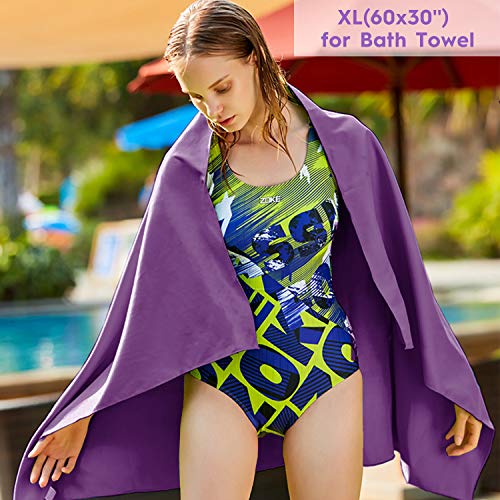 Relefree Microfibre Towel Quick Dry Towels Travel Towels Set of 2 Piece Large and Extra Large Sizes-for Swimming Pool Camping Gym Sports Yoga and Pilates etc